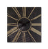Set of Two Black And Gold Wood Analog Square Cinema Wall Clocks