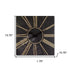 Set of Two Black And Gold Wood Analog Square Cinema Wall Clocks