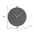 18" Circle Black Wood and Solid Wood Analog Wall Clock