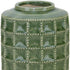 7" Green Terracotta Geometric Cylinder Table Vase