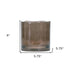 6" Brown Cylinder Glass Table Vase