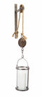 32" Silver Metal And Glass Wall Sconce Candle Holder