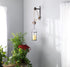 32" Silver Metal And Glass Wall Sconce Candle Holder