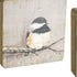 Set of Four Brown Bird Square Wood Plaques Hanging Wall Decor