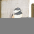 Set of Four Brown Bird Square Wood Plaques Hanging Wall Decor