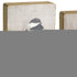 Set of Four Brown Bird Square Wood Plaques Hanging Wall Decor