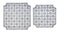 Set of Two Gray Geometric Solid Wood Square Framed Art