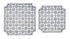 Set of Two Gray Geometric Solid Wood Square Framed Art