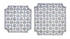 Set of Two Gray Geometric Solid Wood Square Framed Art