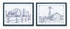 Set of Two Black And White Framed Art