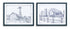 Set of Two Black And White Framed Art