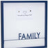 16" X 16" Blue And White Family Wood and Metal Square Magnetic Memo Board