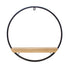 17" X 6" Brown Metal Circle Hanging Dimensional Sculpture