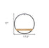 17" X 6" Brown Metal Circle Hanging Dimensional Sculpture