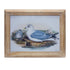 13" X 17" Natural And Blue Bird Solid Wood Framed Art