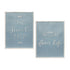 Set of Two Blue And White Farm Sweet Farm Metal Wall Decor