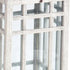 Set of Two White And Silver Distressed Geometric Metal Floor Lantern Candle Holders