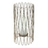 14" Gold Iron and Glass Tabletop Hurricane Candle Holder