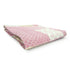 70" X 50" Pale Pink Kantha Cotton Patchwork Throw Blanket with Embroidery