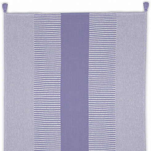 50" X 60" Yellow Woven Cotton Striped Throw Blanket with Tassels