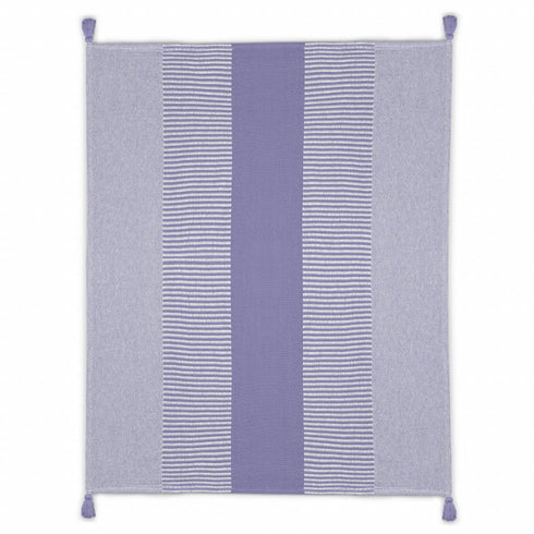 50" X 60" Yellow Woven Cotton Striped Throw Blanket with Tassels