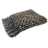 50" X 60" Black And Gold Geometric Cotton Woven Throw Blanket with Tassels