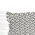 50" X 60" Gray and White Woven Cotton Geometric Throw Blanket with Fringe