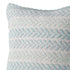 18" Light Blue And White Chevron Cotton Throw Pillow