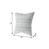 18" Light Blue And White Chevron Cotton Throw Pillow