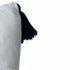 20" X 20" White And Blue 100% Cotton Zippered Pillow