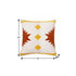 20" Yellow and White Throw Pillow