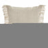 20" X 20" Ivory And White 100% Cotton Zippered Pillow