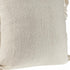 20" X 20" Ivory And White 100% Cotton Zippered Pillow