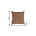 20" Orange And Tan Cotton Color Block Throw Pillow with Fringe