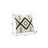 20" X 20" Cream Black And Gray 100% Cotton Geometric Zippered Pillow