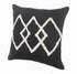 20" X 20" White And Black 100% Cotton Geometric Zippered Pillow