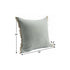 20" X 20" Aqua Blue And Cream 100% Cotton Zippered Pillow
