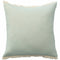 20" X 20" Aqua Blue And Cream 100% Cotton Zippered Pillow