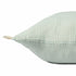 20" X 20" Aqua Blue And Cream 100% Cotton Zippered Pillow