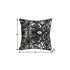 20" X 20" Black And Silver 100% Cotton Animal Print Zippered Pillow