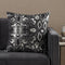 20" X 20" Black And Silver 100% Cotton Animal Print Zippered Pillow