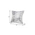 20" X 20" White And Silver 100% Cotton Animal Print Zippered Pillow