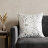 20" X 20" White And Silver 100% Cotton Animal Print Zippered Pillow
