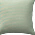 18" X 18" Light Turquoise And Ivory 100% Cotton Striped Zippered Pillow