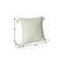 18" X 18" Light Turquoise And Ivory 100% Cotton Striped Zippered Pillow