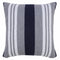 20" Navy Blue Gray And White Cotton Coastal Throw Pillow