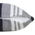 20" Navy Blue Gray And White Cotton Coastal Throw Pillow