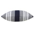 20" Navy Blue Gray And White Cotton Coastal Throw Pillow