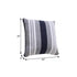 20" Navy Blue Gray And White Cotton Coastal Throw Pillow