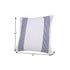 20" X 20" Pale Blue And White 100% Cotton Geometric Zippered Pillow